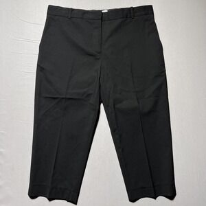 Loewe Cropped Pants Womens 44 Black‎ Wool Blend Tailored Dress Trousers Altered